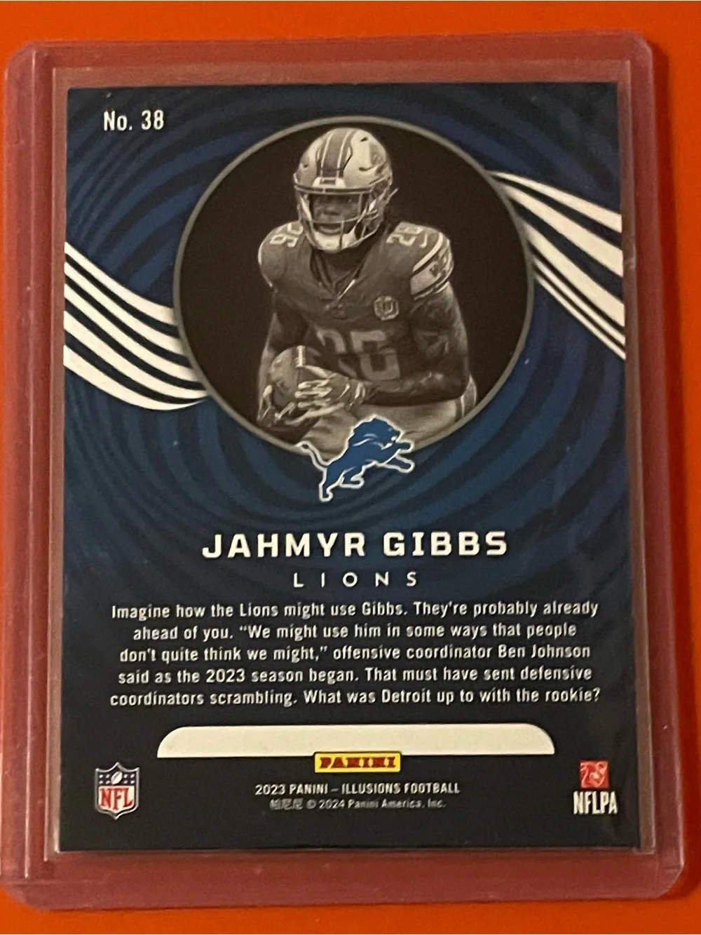 Jahmyr Gibbs #38 [Rookie] 2023 Panini Chronicles Illusions DPs Football Card